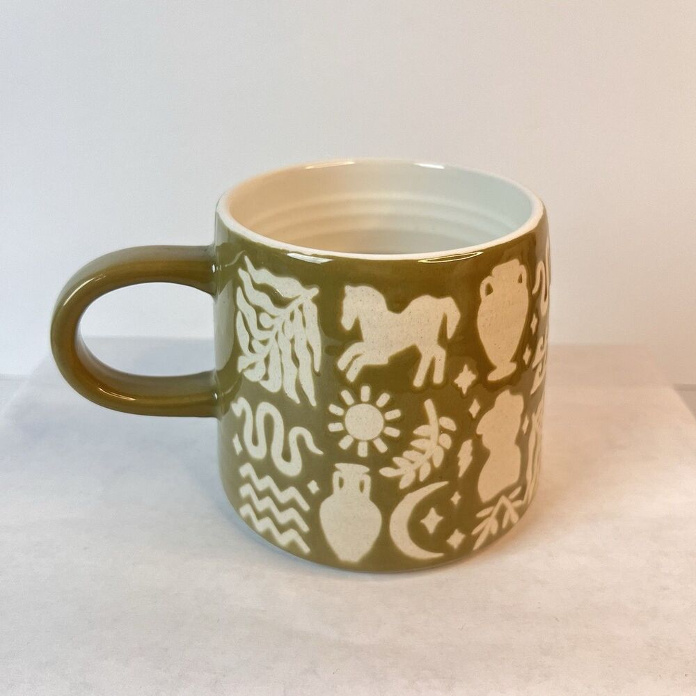 Danica Studio Imprint 12 oz Mug Olympus Green White Greek Mythology Snake Horse